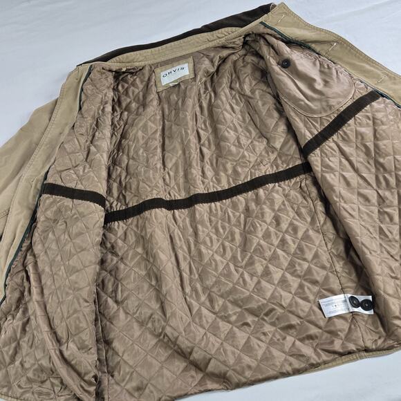 Vintage Orvis Jacket Canvas Lined Khaki Tan Barn Work Chore Coat Size XXL - Picture 7 of 13